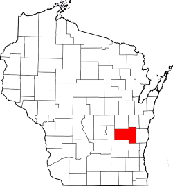 Map of Wisconsin with Fond du Lac County Highlighted where Process Serving Company Works