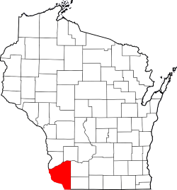 Grant County Wisconsin Marked on Process Serving Company Map