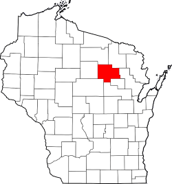 Wisconsin Serving Company's Map with Langlade County Highlighted
